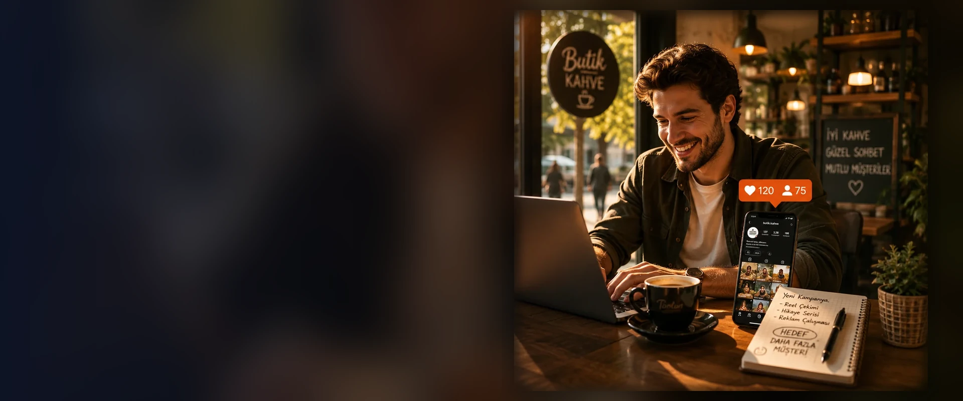 Yerel işletme için sosyal medya içerik ve reklam yönetimi